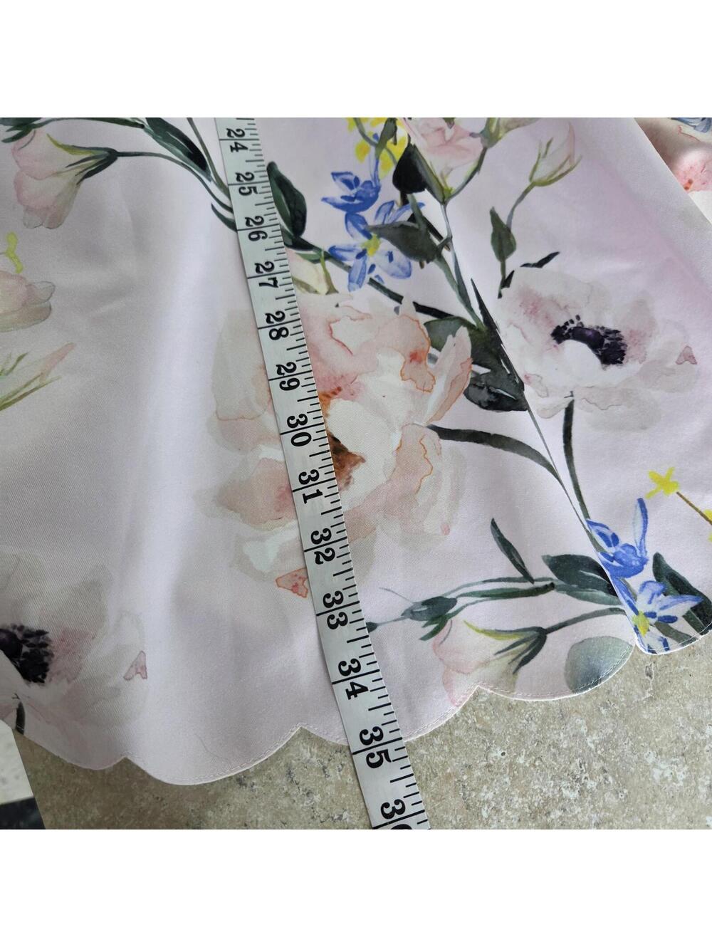 ted baker Floral Print Cap Sleeve Fit and Flare Dress sz 2 - Picture 4 of 7